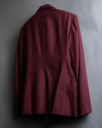"JEAN PAUL GAULTIER FEMME"
Bordeaux color peaked lapel wool tailored jacket