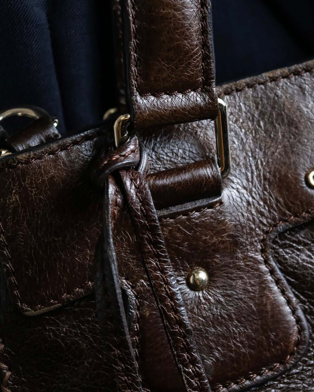 "CELINE" Carriage motif leather one handle bag