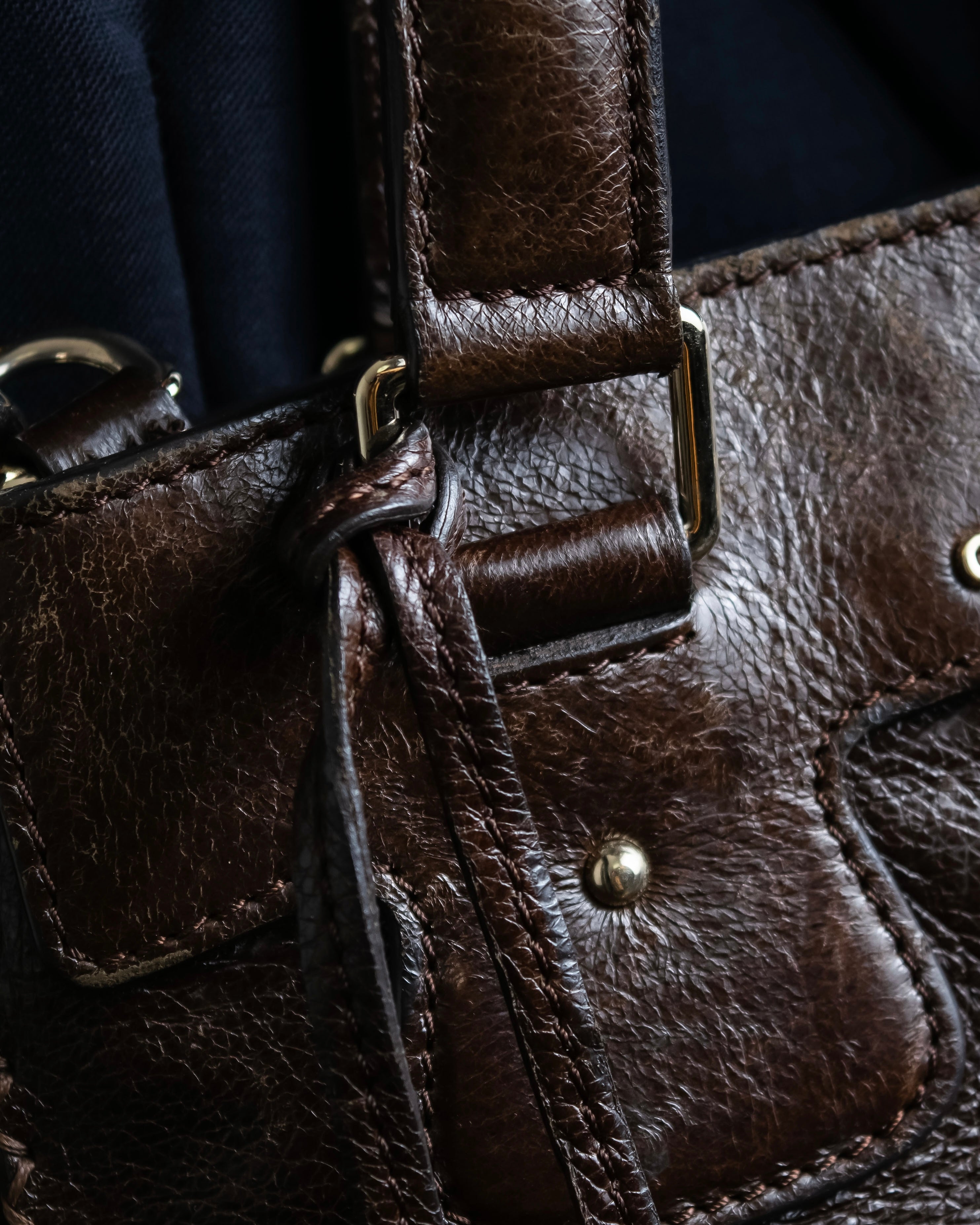 "CELINE" Carriage motif leather one handle bag