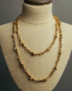 "Christian Dior" 80's-90's Gold tone chain necklace
