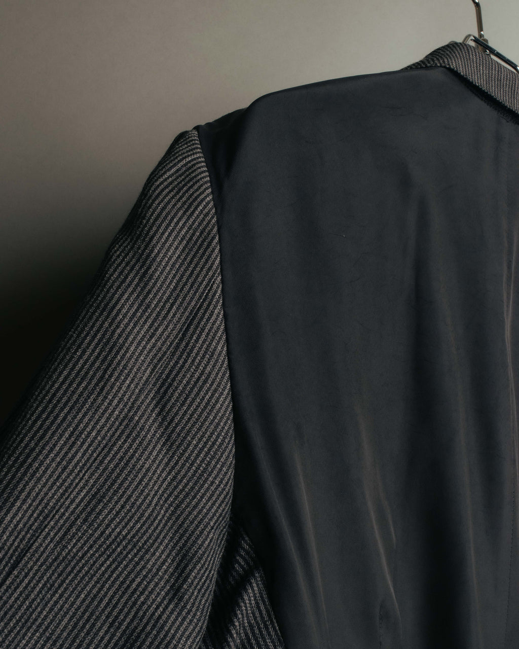 "COMME des GARÇONS HOMME" 10SS Vintage multi-button hickory stripe linen wool jacket