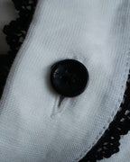 "Saint Laurent" 22SS Ribbon lace design tuxedo shirt