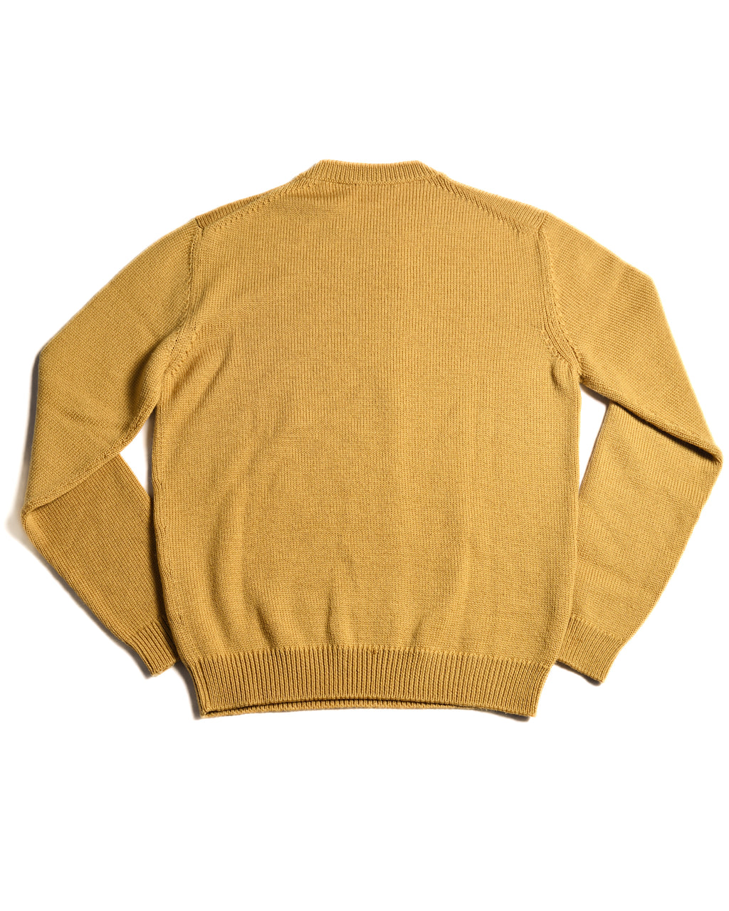 PRADA/ Classic Chunky Knit Crew Neck Sweater Mustard Yellow