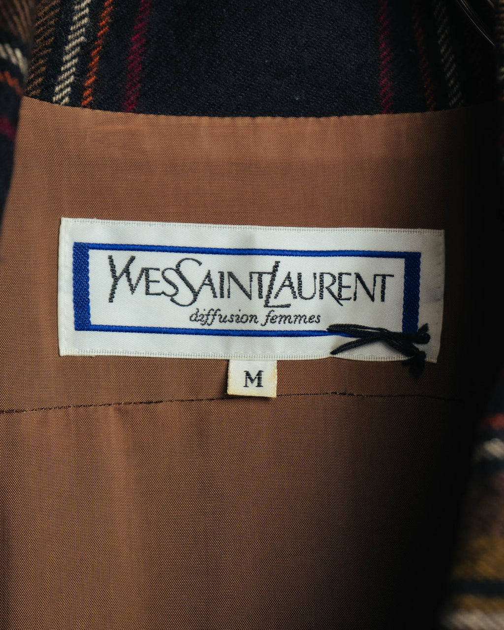"Yves Saint Laurent" 80's-90's Plaid wool coat dress