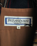 "Yves Saint Laurent" 80's-90's Plaid wool coat dress