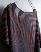 "PLEATS PLEASE ISSEY MIYAKE"
 Marble print dolman sleeve tops