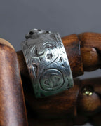 "GUCCI" Double tiger head motif silver ring