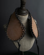 "LOEWE" Ring design leather corset necklace
