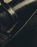 "GUCCI" 60's-70's Glossy lizard embossed leather shoulder bag