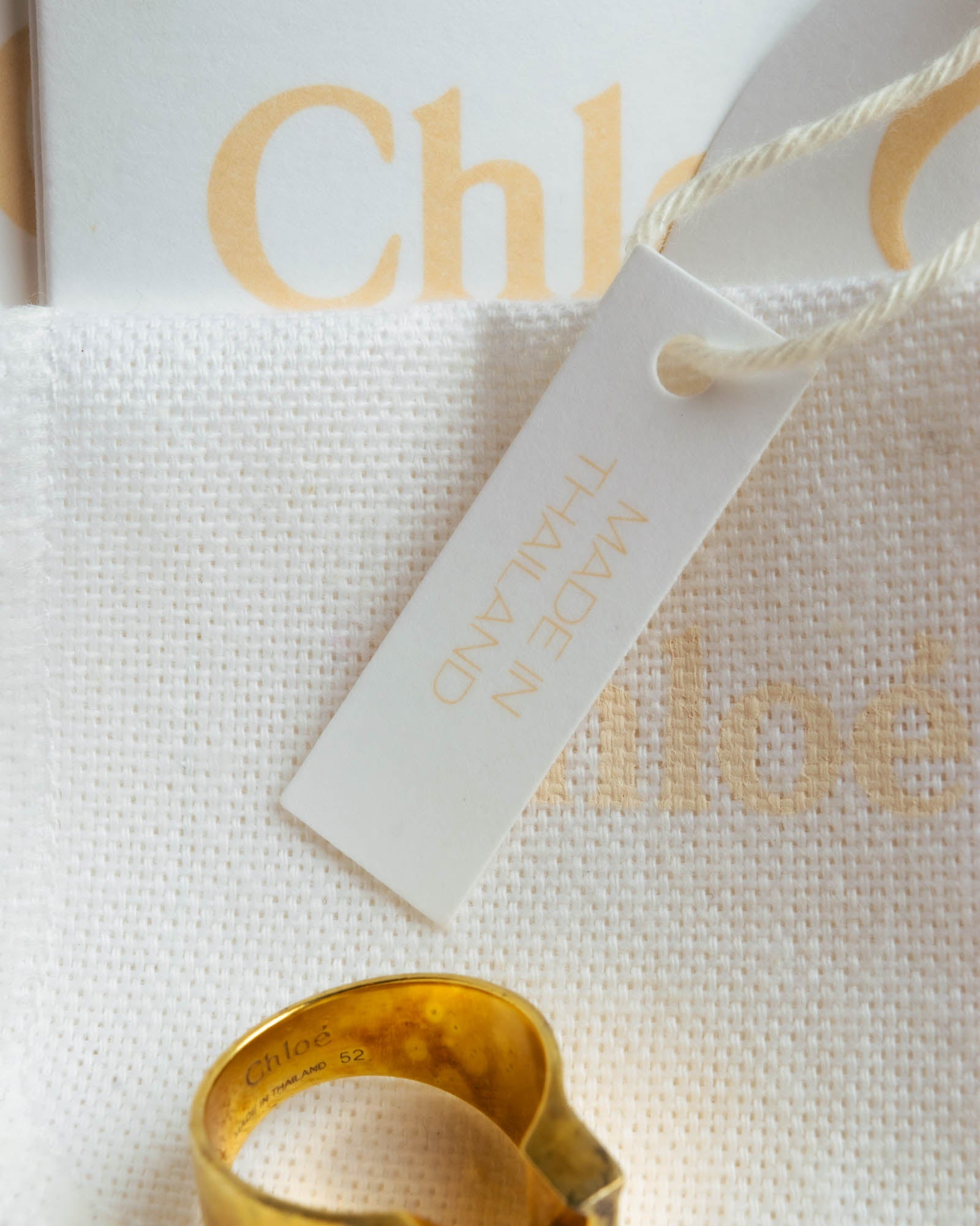 "Chloé" 2015 AW Gold alphabet ring