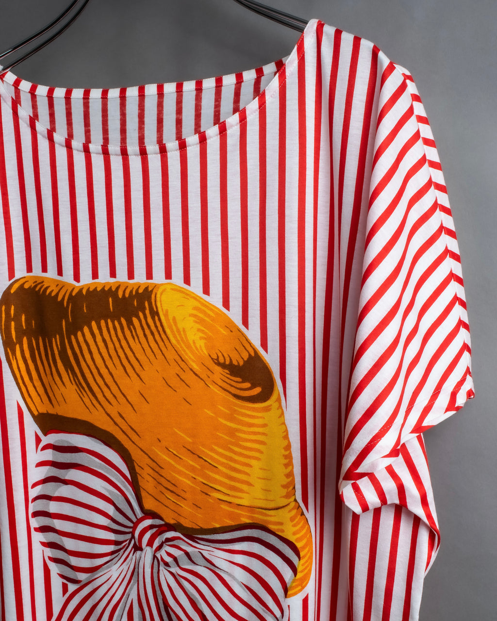 "Christian Dior" Stripe pattern front print tunic