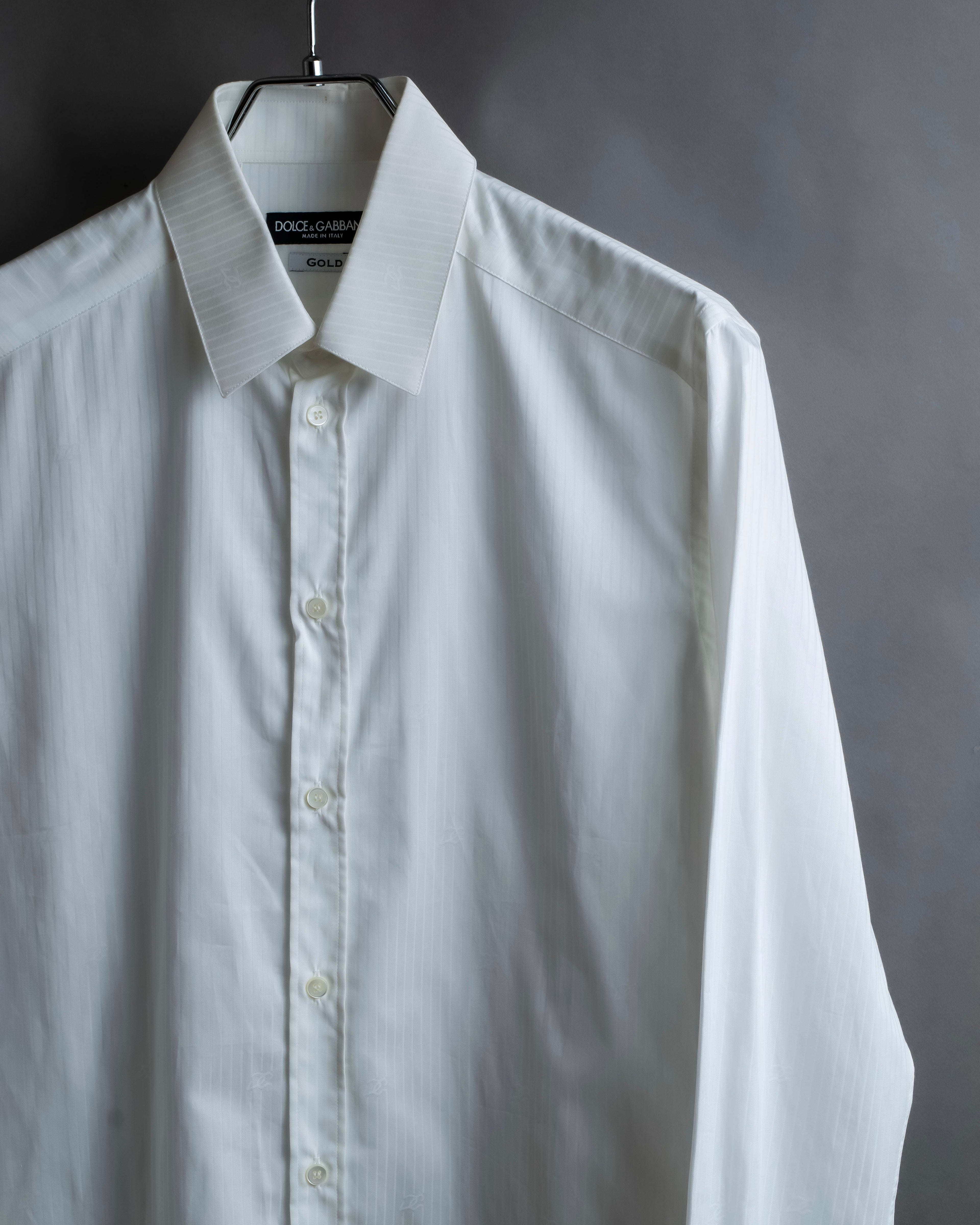 "DOLCE &amp; GABBANA" Shadow stripe pattern oversized shirt