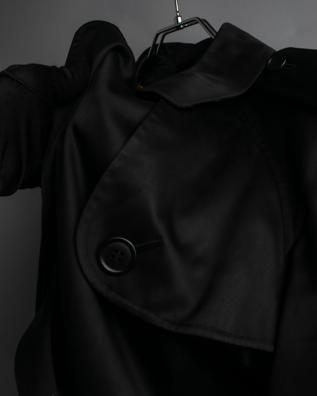 "BURBERRYS" Traditional detail double-breasted stand color trench coat