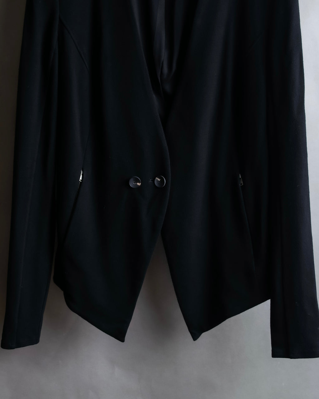 "HELMUT LANG" Zipper design sharp angle cutaway jacket