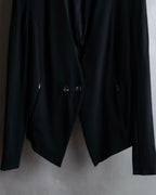 "HELMUT LANG" Zipper design sharp angle cutaway jacket