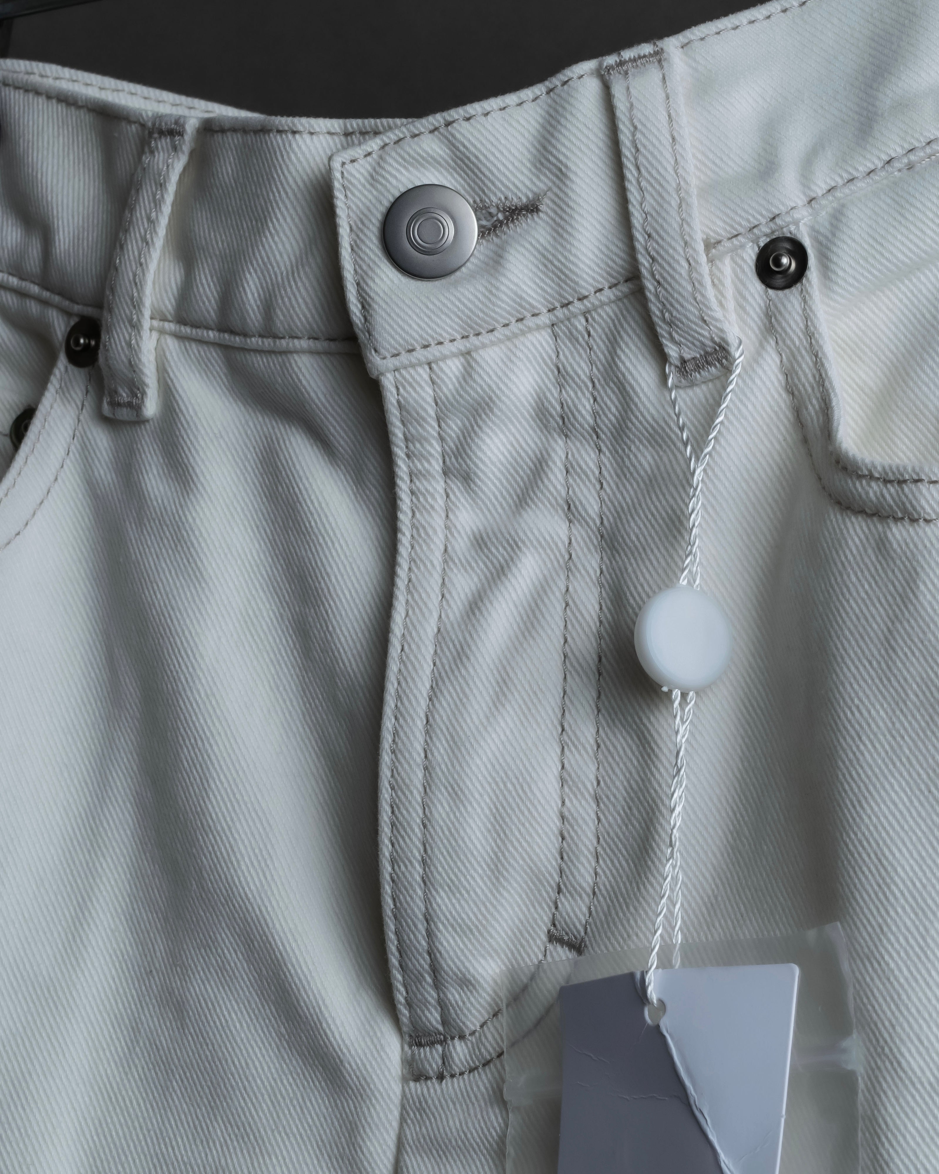 "MAISON MARGIELA" 21SS Washed raw cut flared cropped denim pants