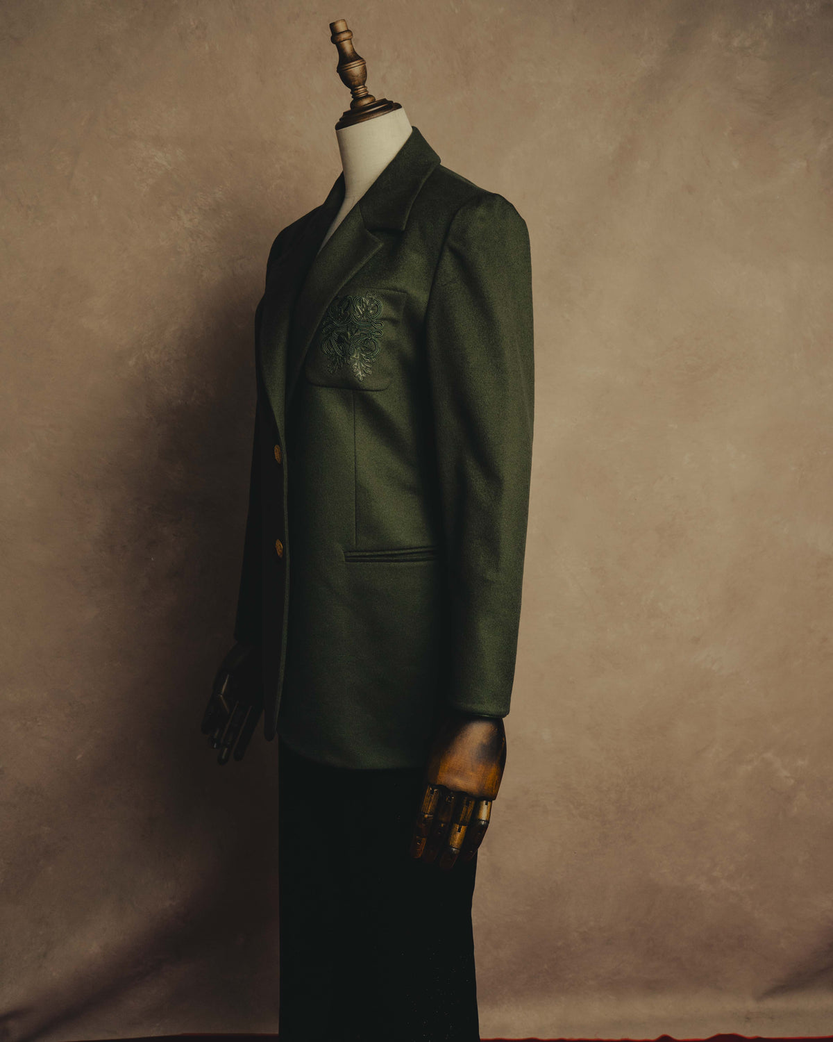 "LOEWE" 80's-00's Tailored single-breasted cashmere coat