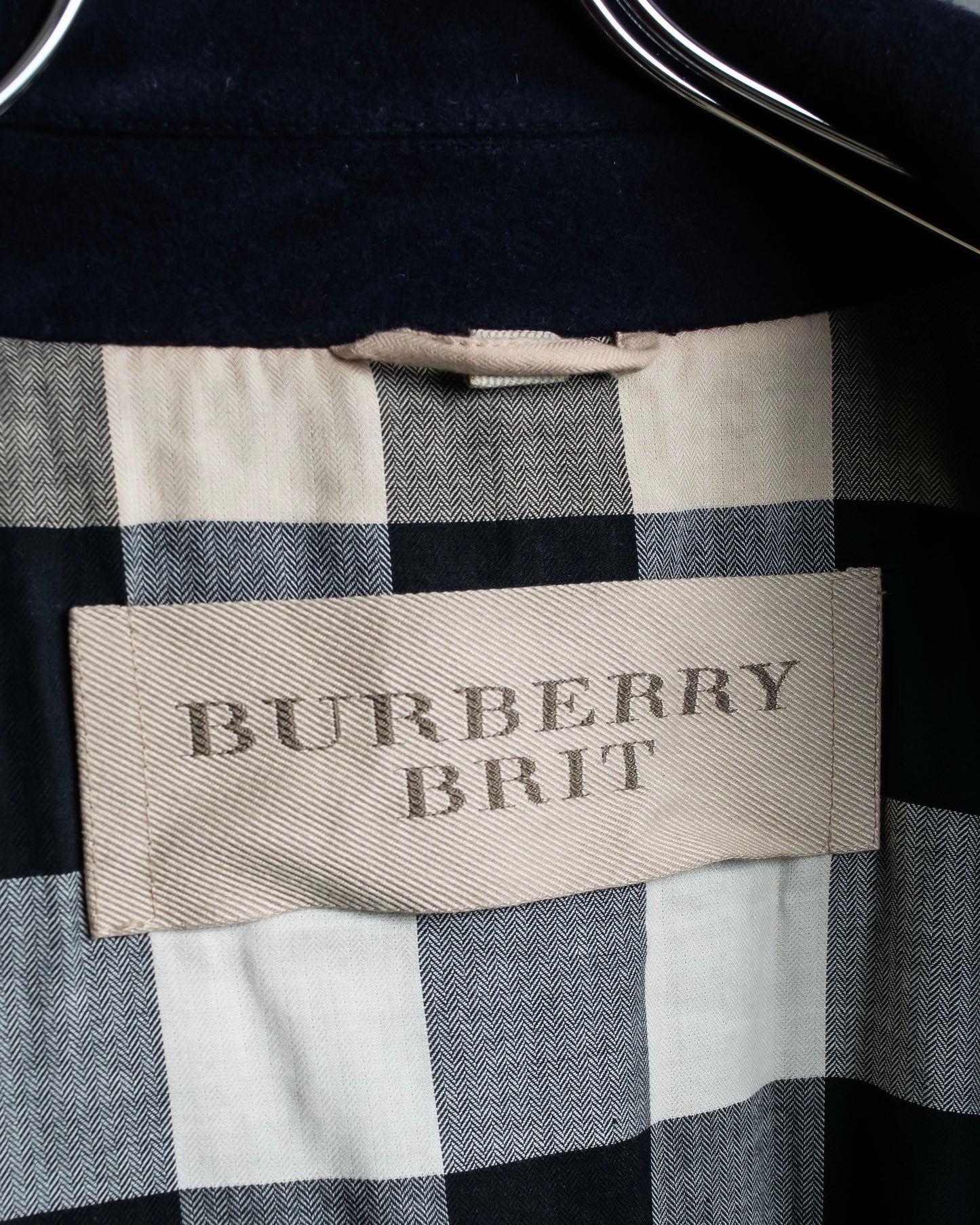 "BURBERRY BRIT" Double breasted wool melton pea coat