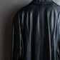 "PIERRE BALMAIN" Oversized double-breasted lamb leather tailored jacket