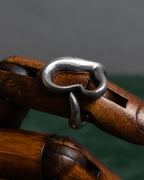 "Tiffany&Co" Elsa Peretti open heart signature silver ring