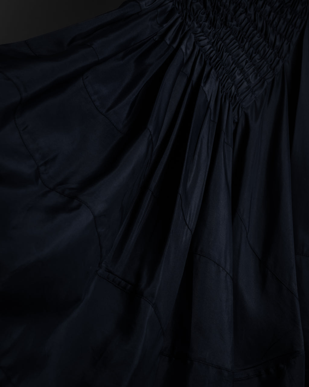 "COMME des GARÇONS" 90SS triacetate smocked asymmetric skirt