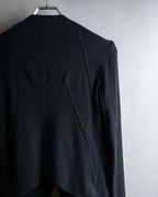 "HELMUT LANG" Zipper design sharp angle cutaway jacket