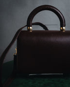 "Max Mara" Structured top handle leather shoulder bag