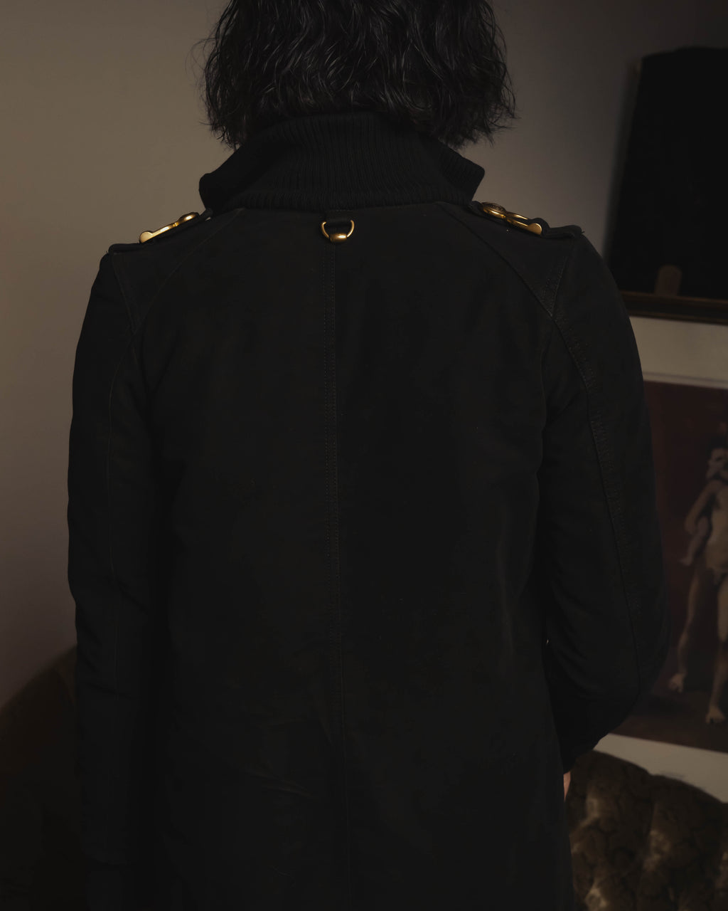 “GUCCI” Late 00’s military detail cotton long jacket