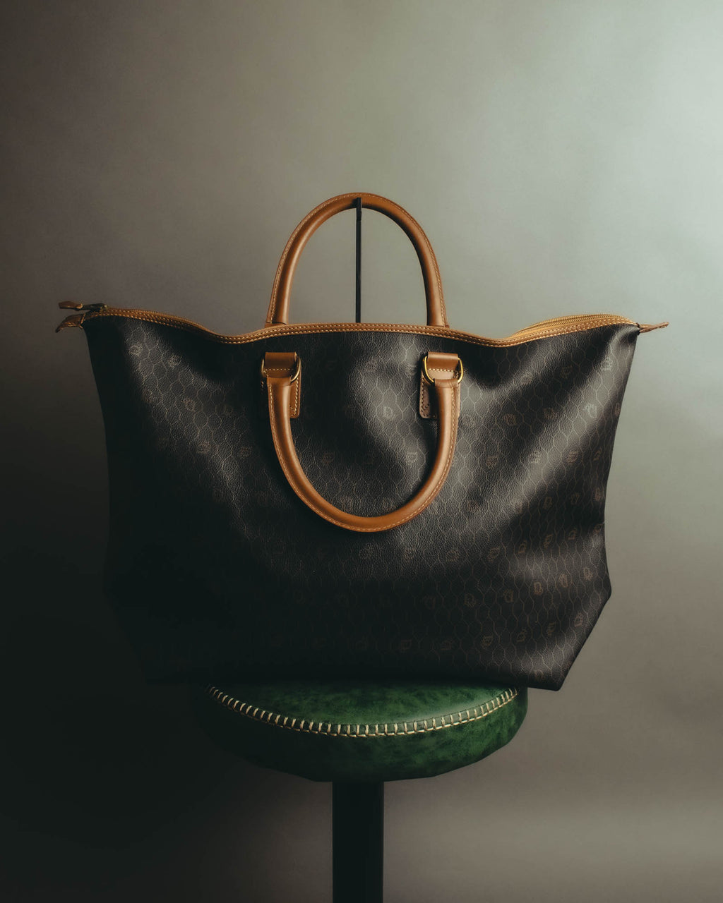 "Christian Dior" 70's-80's Honeycomb travel bag