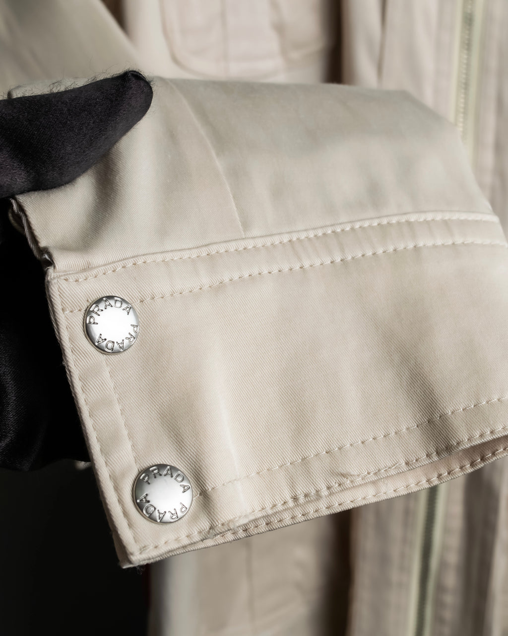 "PRADA" Military detail cotton jacket