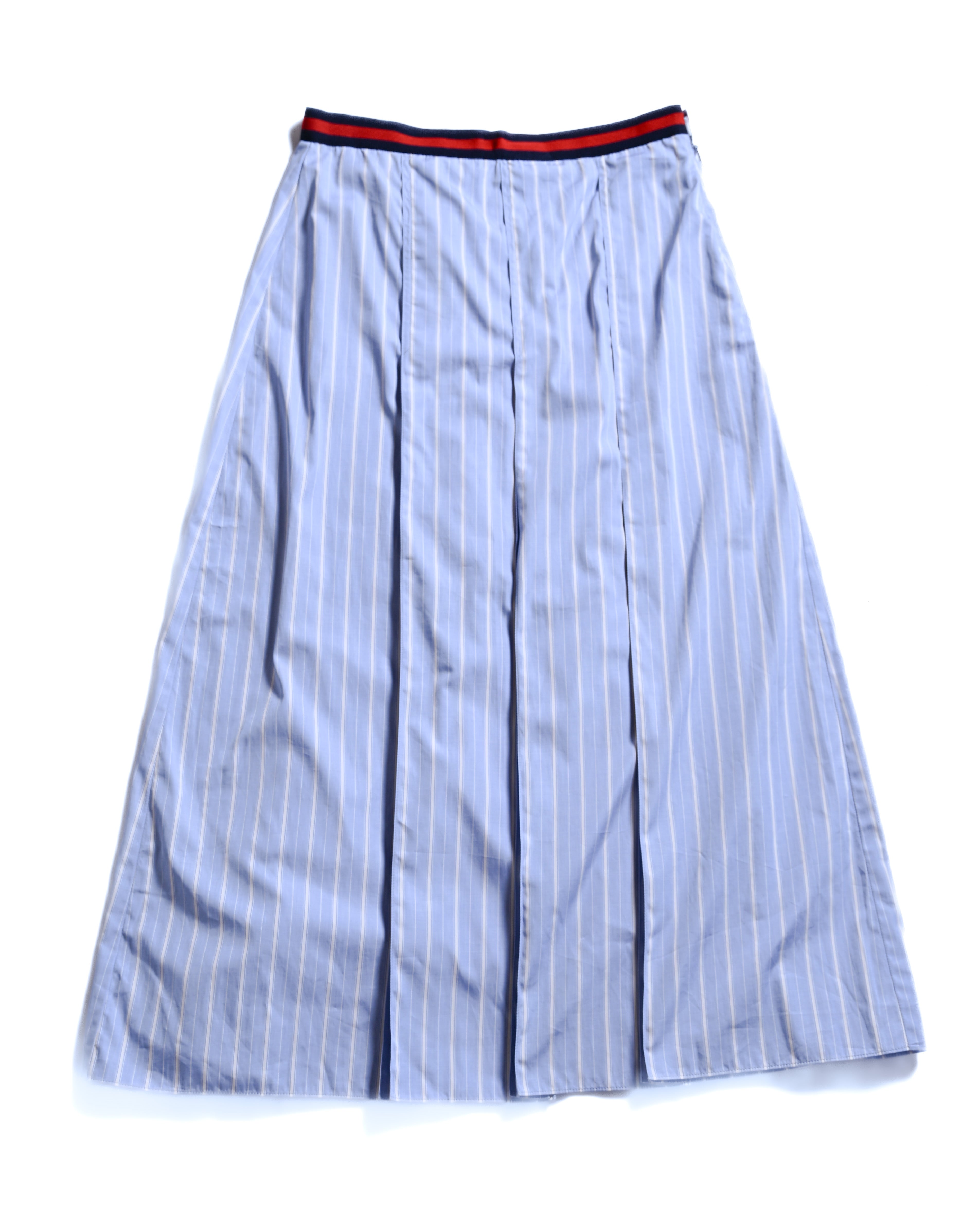GUCCI/ 2022 Web Stripe Waist Pleats Skirt Blue – MOOD