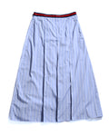 GUCCI/ 2022 Web Stripe Waist Pleats Skirt Blue