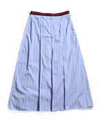 GUCCI/ 2022 Web Stripe Waist Pleats Skirt Blue