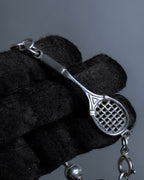 "GUCCI" Tennis racket motif silver bracelet