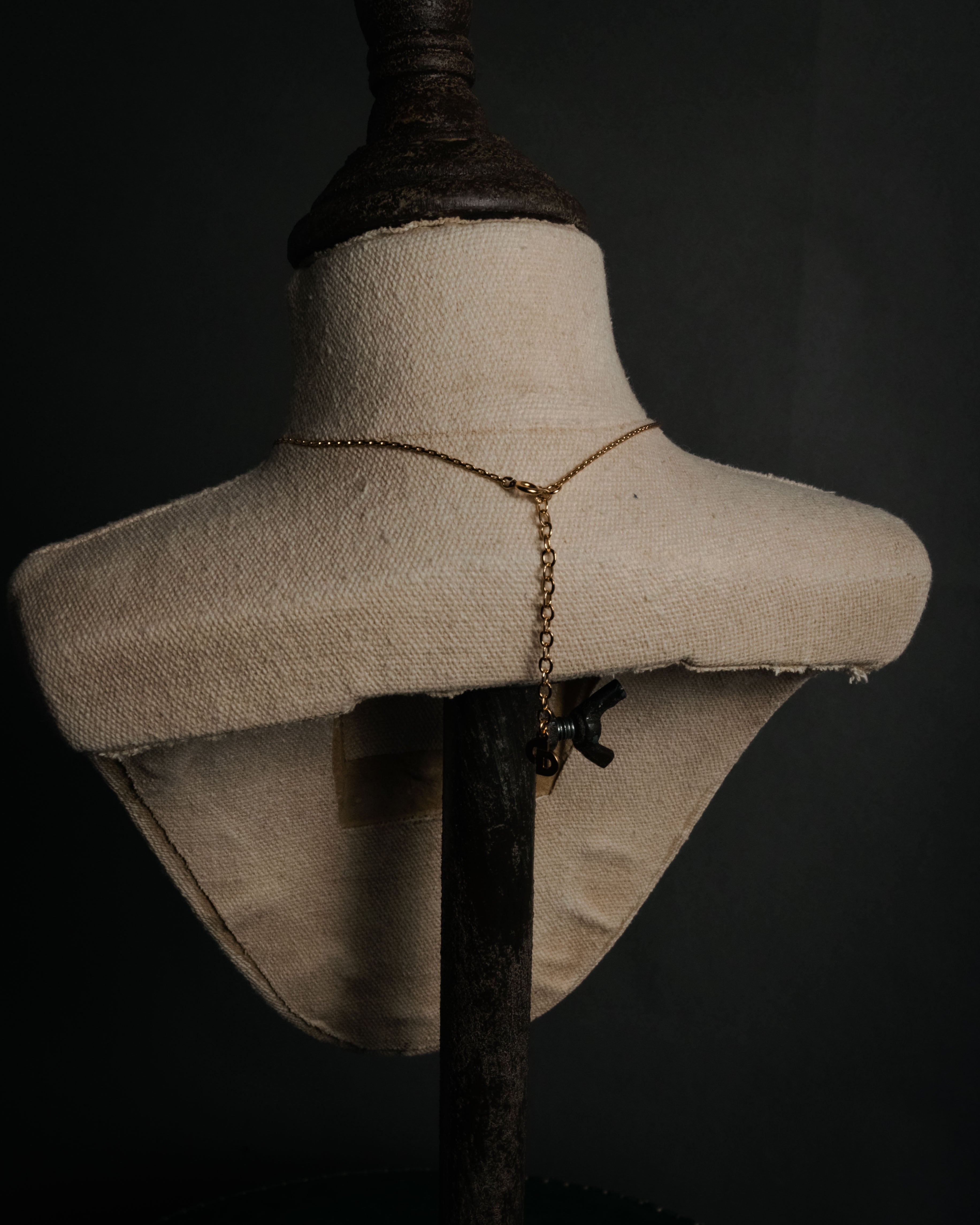 “Christian Dior” 80’s-90’s Lucky horseshoe pavé pendant necklace