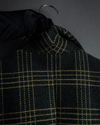 "Christian Dior" Windowpane check tailored jacket