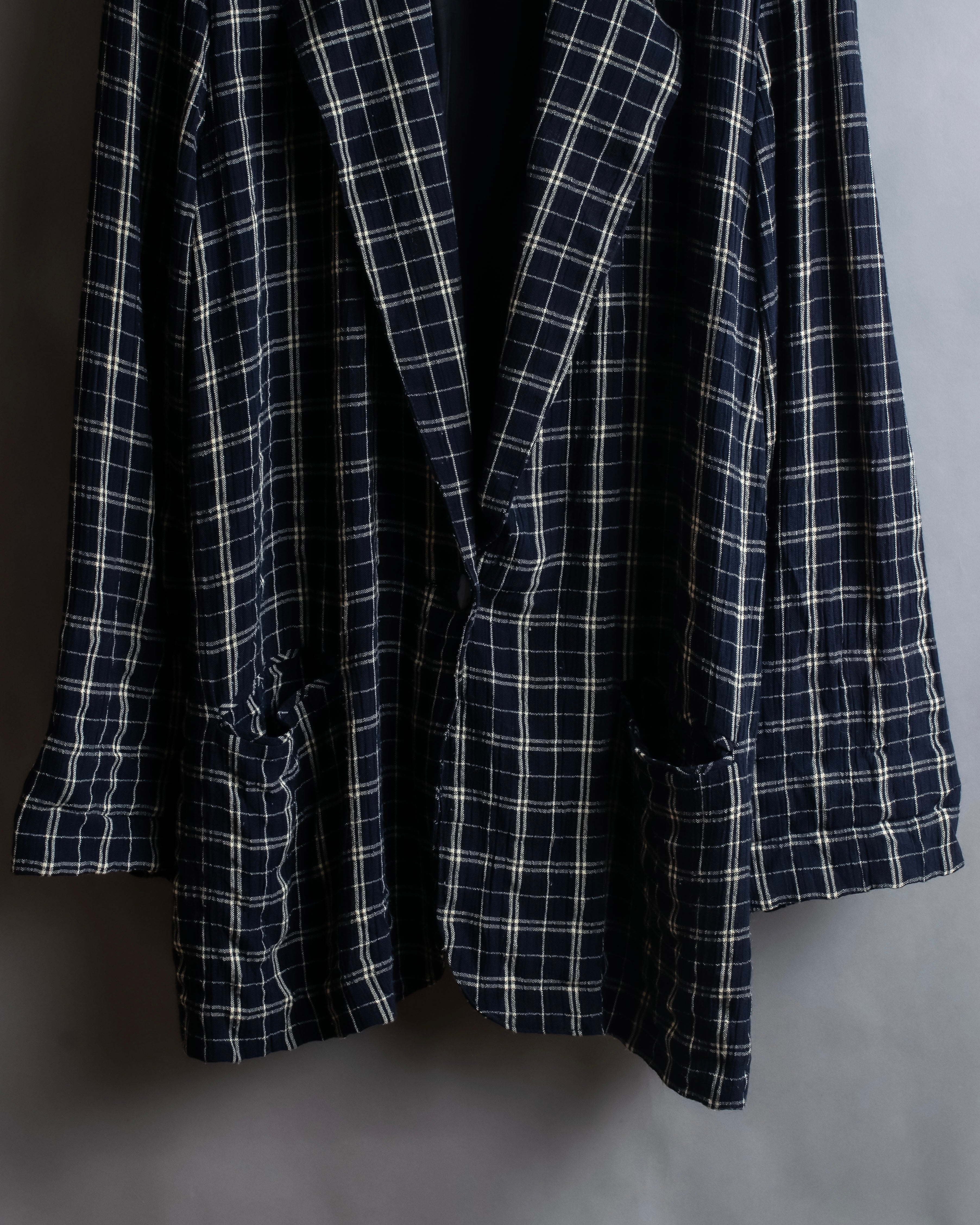 "Vintage windowpane tailored jacket"