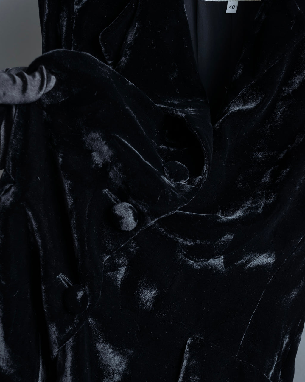 "ERREUNO" Relaxed tailored velour jacket