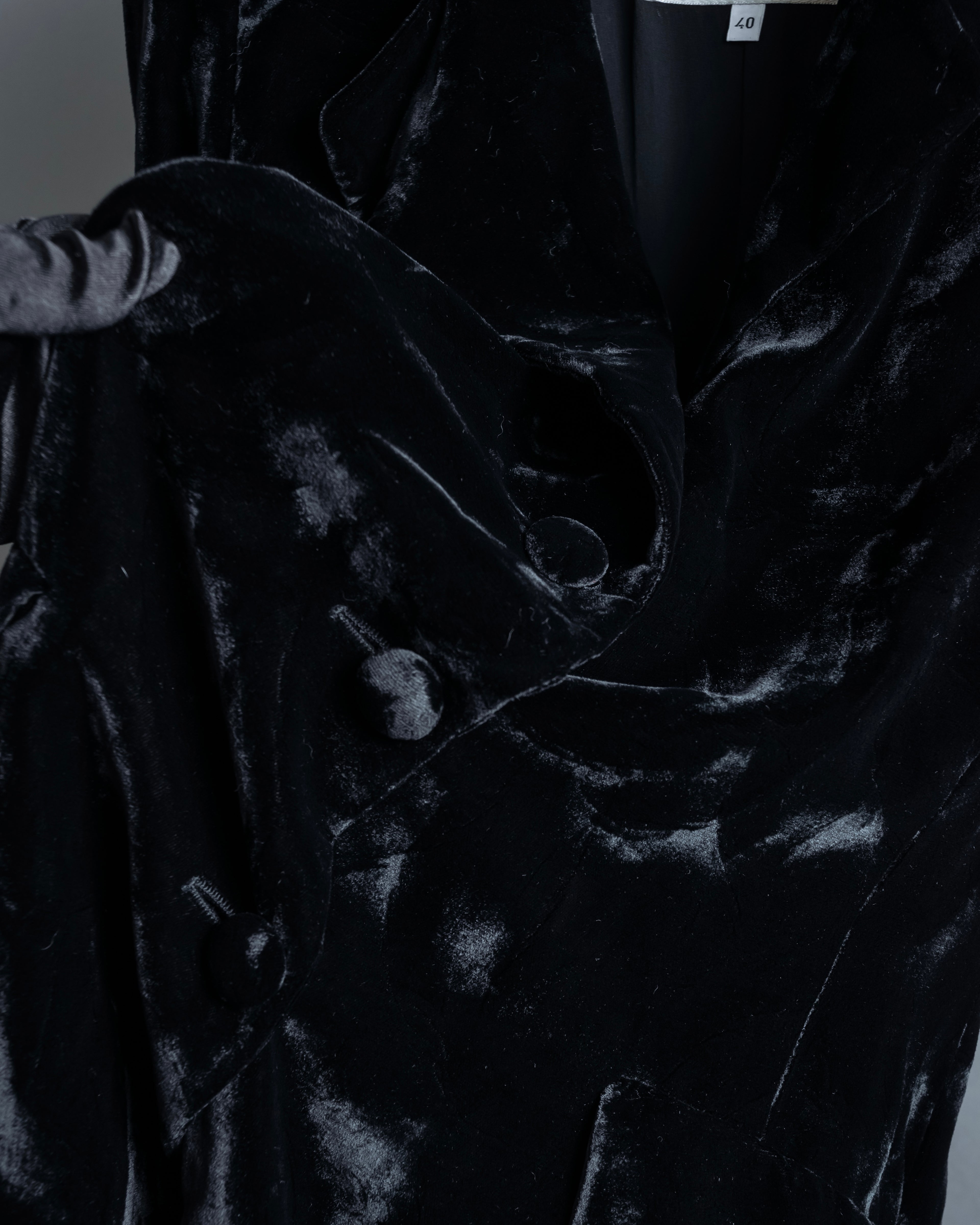 "ERREUNO" Relaxed tailored velour jacket