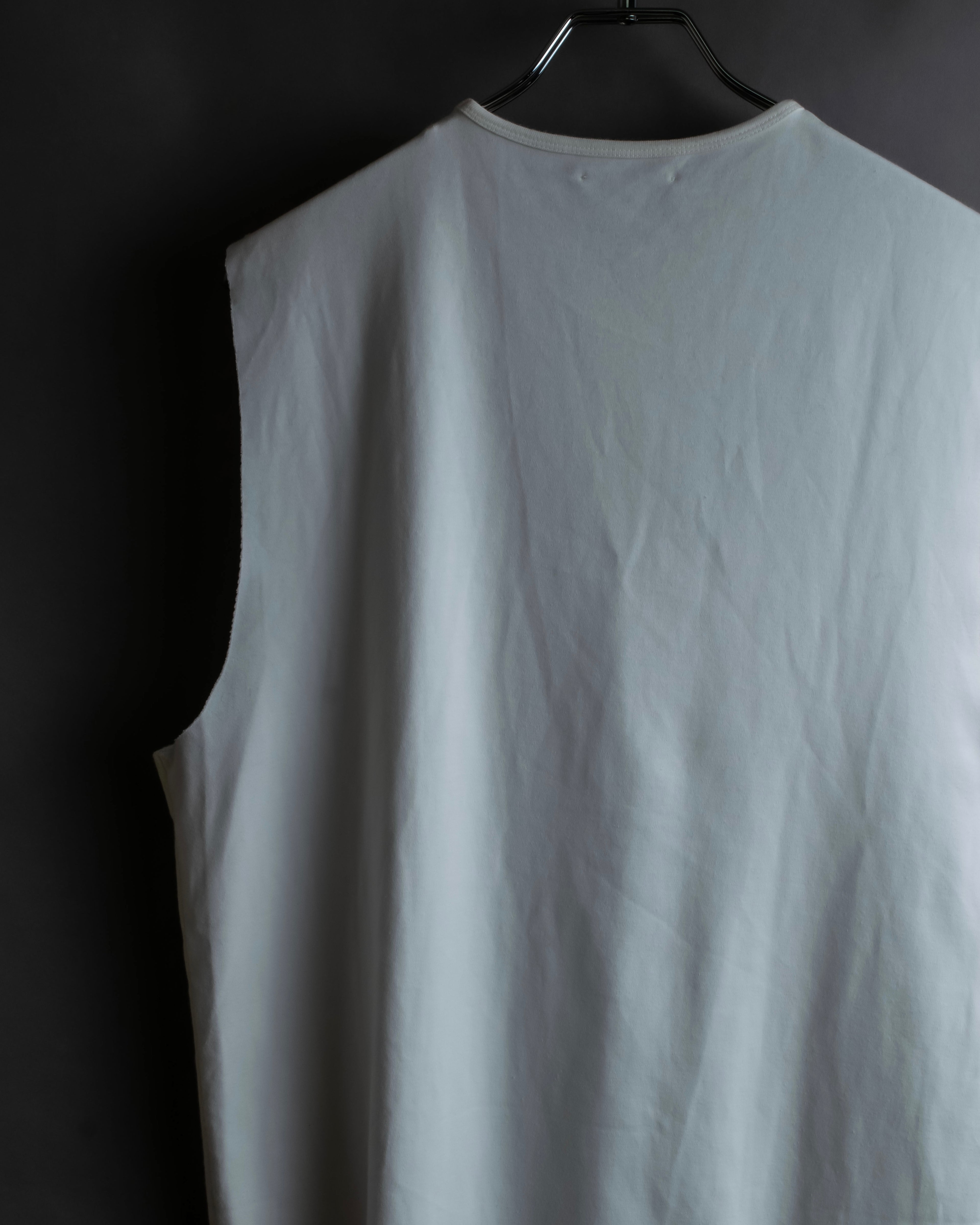 "RAF SIMONS" 13SS Surrealist face print sleeveless top