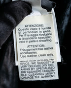 "EMPORIO ARMANI"  Leather belted design velour mid length gown coat