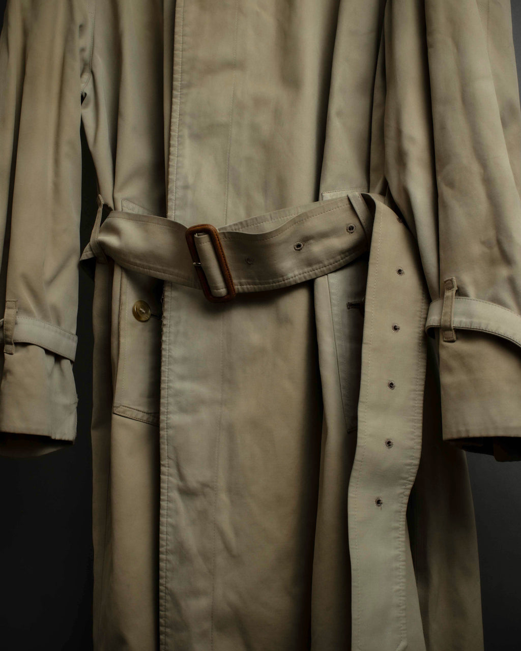 "BURBERRYS" Military detail single front stand collar coat
