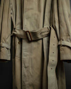 "BURBERRYS" Military detail single front stand collar coat