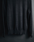 "YVES SAINT LAURENT" 80’s-90’s embroidered logo wool knit sweater