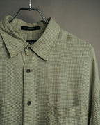 -MOOD Vintage Collections-
90’s Houndstooth linen relaxed shirt