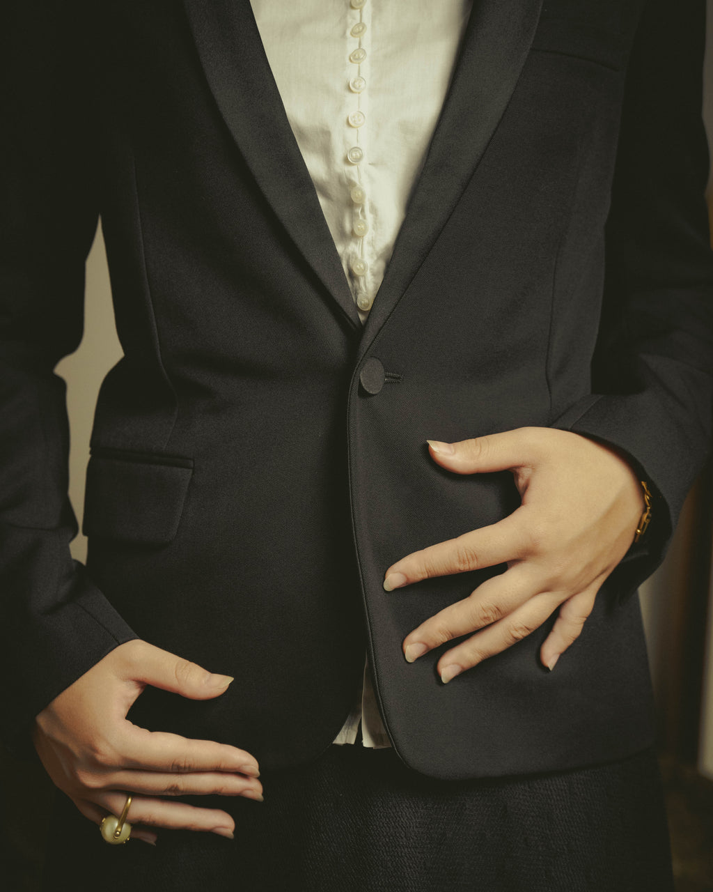 -SPECIAL- “Saint Laurent” 2012-2016 Single-button satin-lapel wool jacket