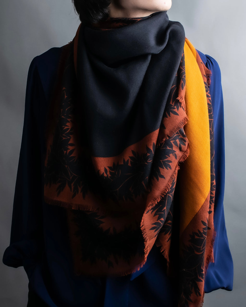 "Christian Dior" Botanical print large stole