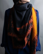 "Christian Dior" Botanical print large stole