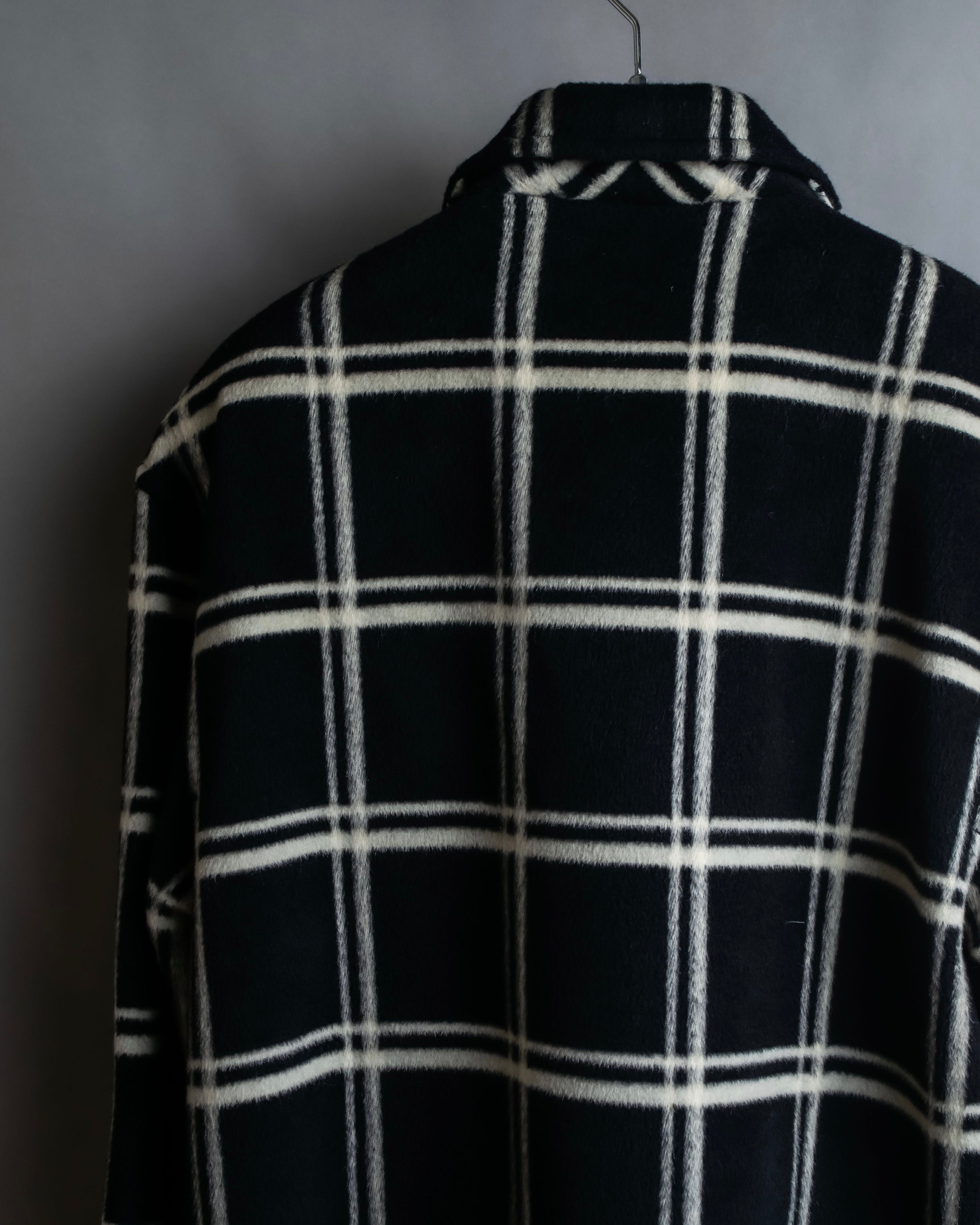 "Christian Dior Large check pattern tailored coat