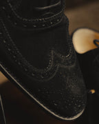 "DOLCE & GABBANA" 00's-10's Black suede wingtip oxford shoes
